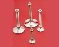 Adjustable feet with stainless bases (most stem sizes)